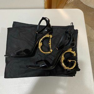 Dolce & Gabbana Patent leather Baroque heels 41 11